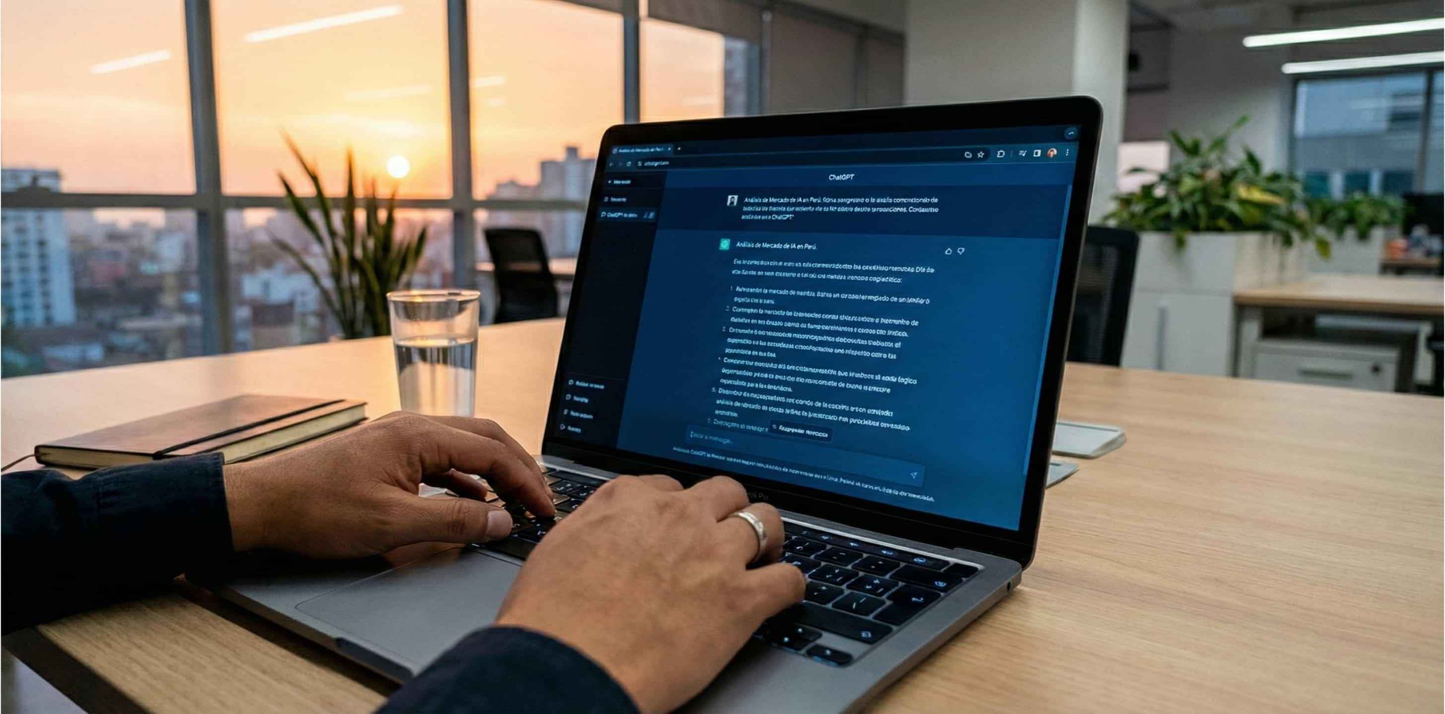 Estudiante usando herramientas de IA